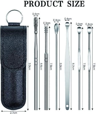 Picture of 6 in 1 Professional Ear Cleaner Set Reusable Ear Pick Collection for Safe Ear Hygiene