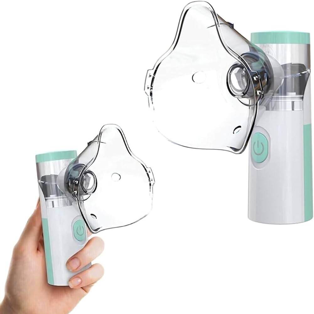 Picture of W-203 Rechargeable Handheld Nebulizer Inhaler with Adjustable Atomization and Dual Masks