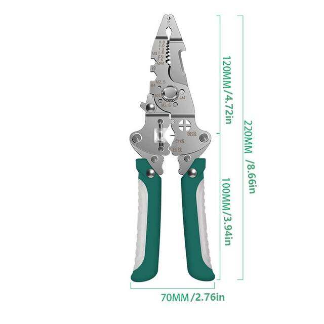 Picture of MultiGrip Heavy-Duty Electrical Wire Cutter, Stripper & Terminal Crimping Pliers - Multicolor