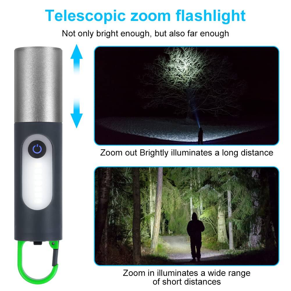 Picture of CampGlow Compact Outdoor Emergency Light with Magnetic Base, Hanging Clip & Soft LED Illumination - Multicolor