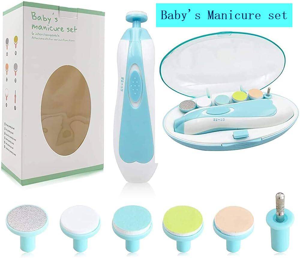 Picture of Baby Nail Cutting Gentle Electric Nail Care Grooming Set with Multiple Filing Pads