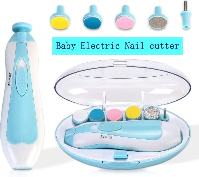 Picture of Baby Nail Cutting Gentle Electric Nail Care Grooming Set with Multiple Filing Pads
