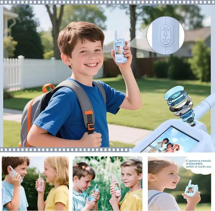 Picture of Kids Video W@lkie T@lkie HD Camera Two-Way Communication Toy with 2.0" IPS Display & Type-C Rechargeable Battery - Multicolor