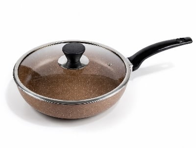 Picture of TPR NS Marble Coated Fry Pan 24 CM W Brown
