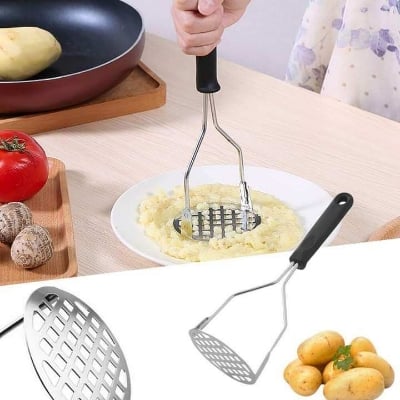 Picture of Potato Masher Premium Stainless Steel Heavy Duty Vegetable Masher Kitchen Tool - Multicolor