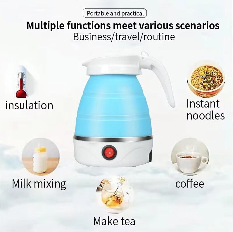 Picture of Foldable Electric Kettle Premium 600ML Portable Travel Silicone Water Boiler