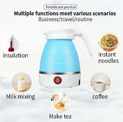 Picture of Foldable Electric Kettle Premium 600ML Portable Travel Silicone Water Boiler
