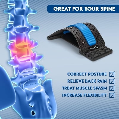 Picture of BackRelief Lumbar Support Stretcher – Adjustable Back Cracker for Posture Correction & Muscle Relaxation - Multicolor