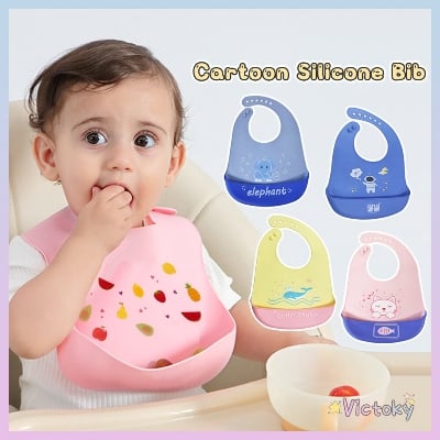 Picture of BabyBib BPA-Free Adjustable Silicone Baby Bib for Mess-Free Self Feeding - Multicolor (1-2yrs)