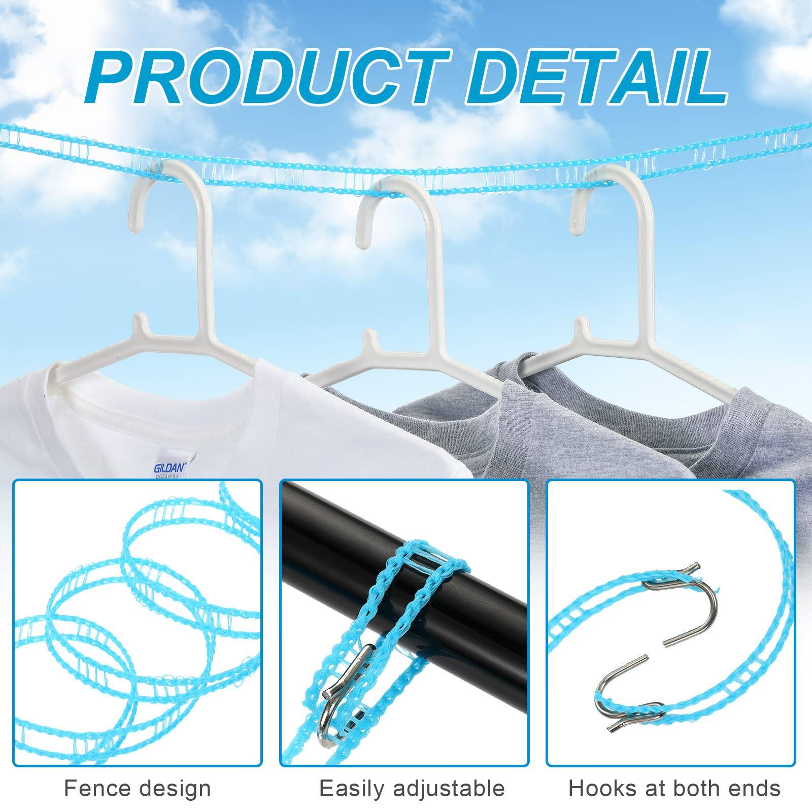 Picture of Magic Clothes Line 5 Meter Portable Travel Laundry Drying Rope with Anti Slip Hook Design - Multicolor
