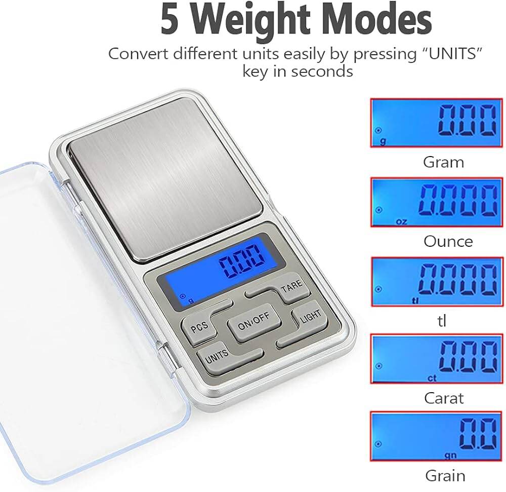 Picture of Pocket Digital Scale High Precision Jewellery Gold Silver Mini Weighing Scale 500g x 0.01g - Multicolor