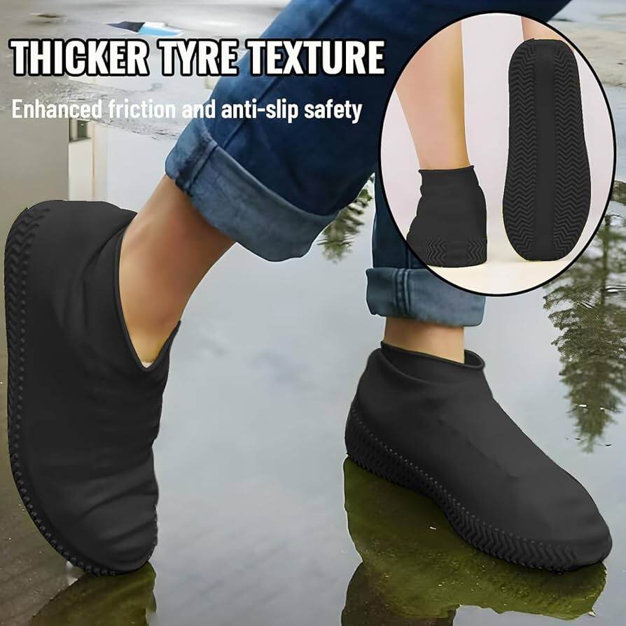 Picture of RainShield Premium Waterproof Silicone Shoe Covers with Anti-Slip Thick Rubber Sole - Multicolor