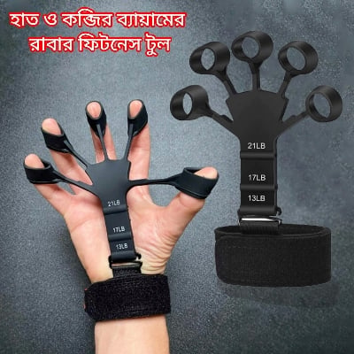 Picture of Finger Exerciser Adjustable Grip Strength Trainer for Hand, Finger & Wrist Rehabilitation - Multicolor