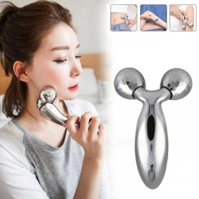 Picture of 3D Face Lifting Massage Roller with 360° Rotating Dual Rollers for Jawline Sculpting & Anti-Aging Skin Care