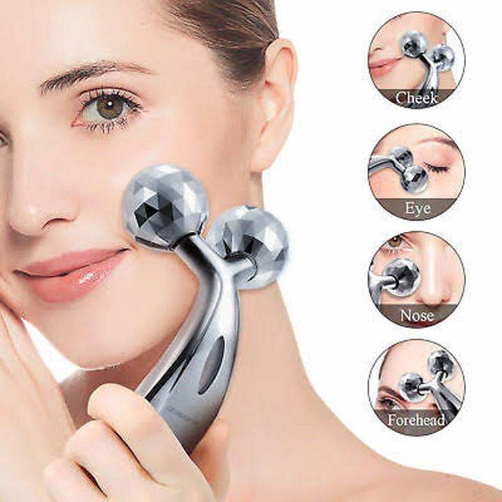 Picture of 3D Face Lifting Massage Roller with 360° Rotating Dual Rollers for Jawline Sculpting & Anti-Aging Skin Care