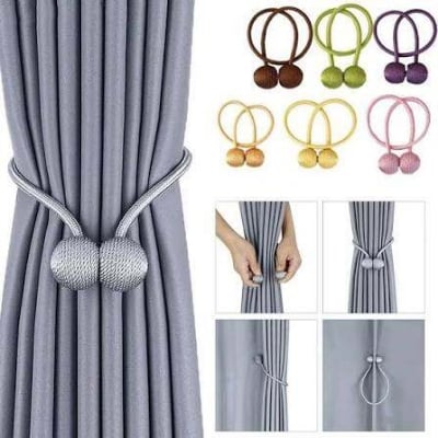 Picture of Magnetic Curtain Tieback Strong Magnetic Curtain Buckle Rope Holder Curtain Clip - Multicolor