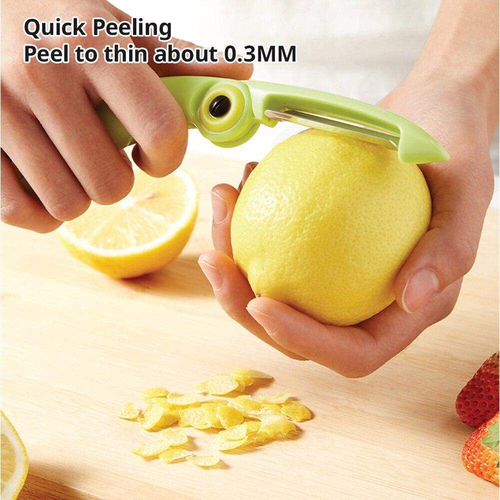 Picture of Foldable Kitchen cutter with Peeler Set – Portable Camping Fruit & Vegetable Cutter - Multicolor