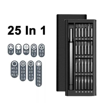 Picture of 24 in 1 Professional Precision Screwdriver Set with Magnetic Bits and Storage Case - Multicolor