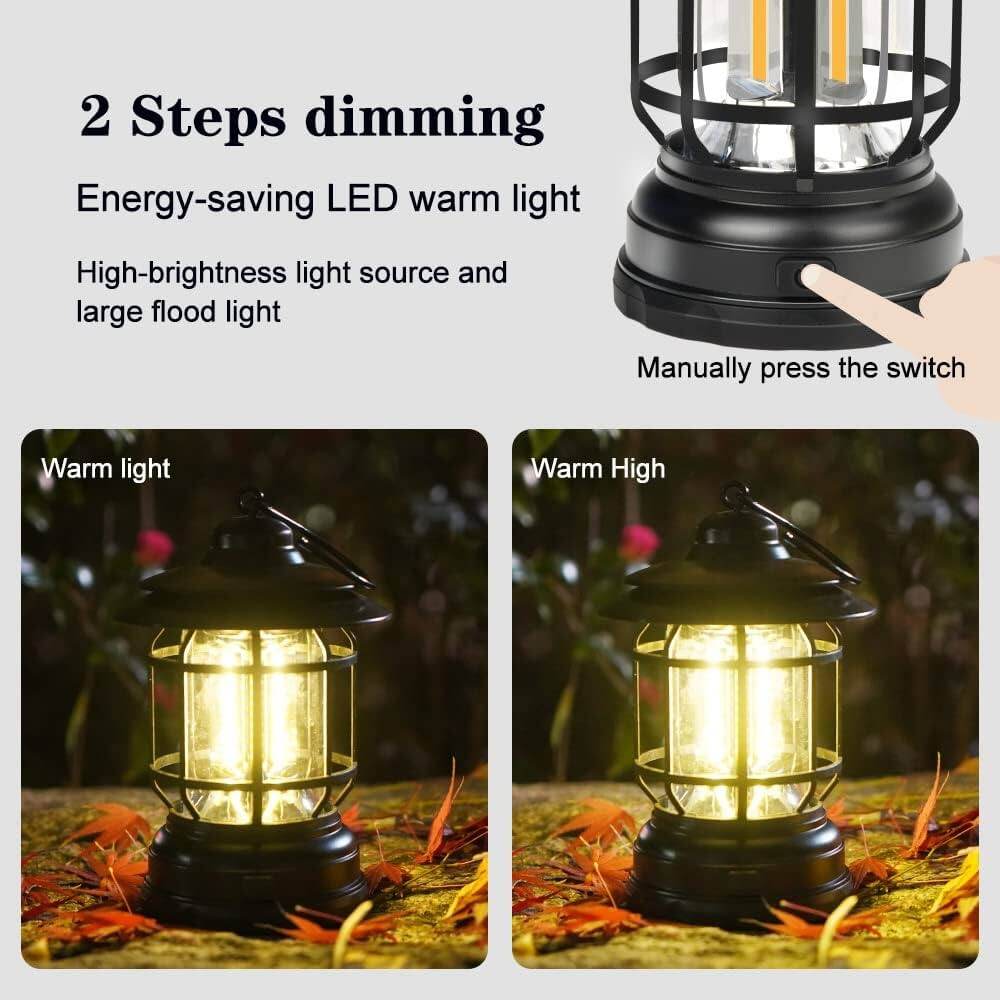 Picture of CampGlow Portable Retro Camping Lantern for Hiking, Fishing & Emergency Lighting - Multicolor
