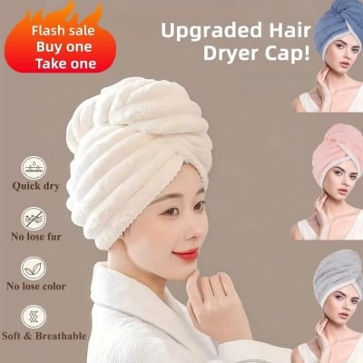 Picture of DryWrap Premium Microfiber Hair Towel Wrap – Fast Drying Turban Cap for Long & Short Hair