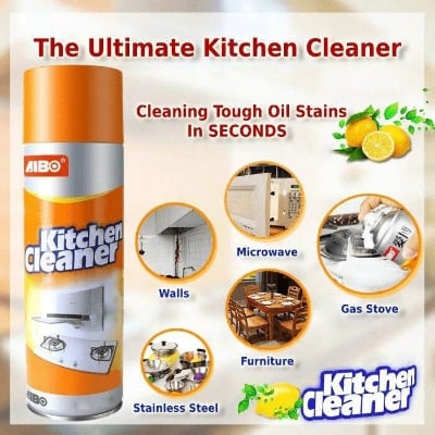 Picture of Kitchen Cleaner Spray Heavy Duty Grease Remover Foam Cleaner for Stove Sink Tiles & Range Hood 500ml - Multicolor