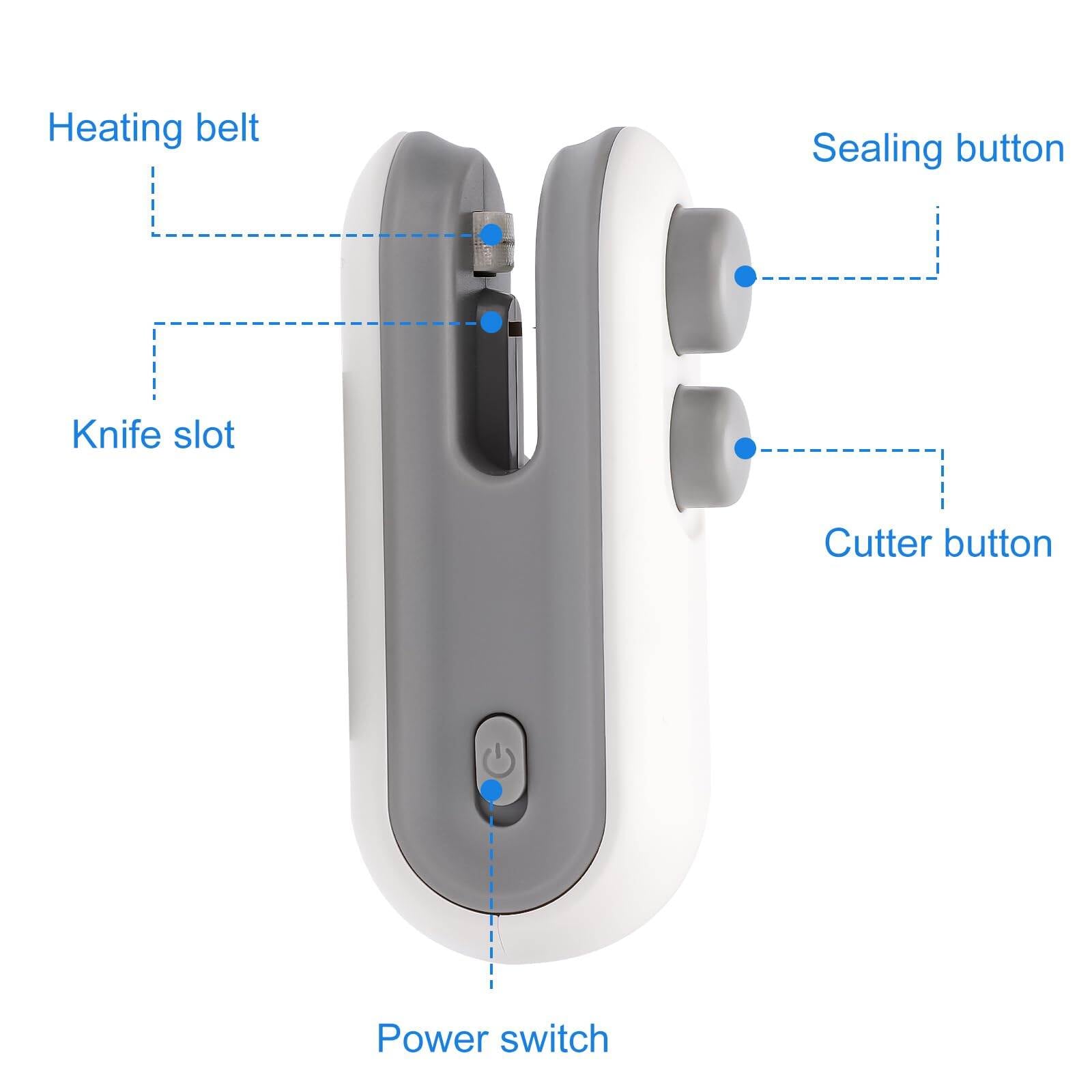 Picture of Rechargeable Mini Bag Sealer 2-in-1 Heat Sealer & Cutter USB Charging Portable Food Storage Machine
