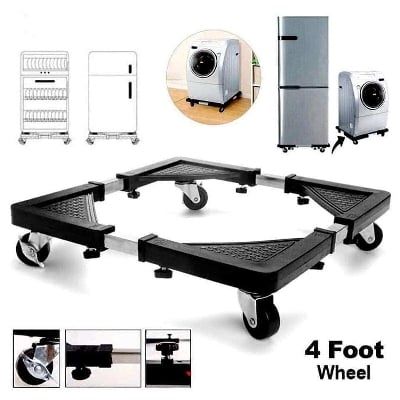 Picture of Move Master Adjustable Washing Machine Stand Heavy Duty Refrigerator Base with 360° Lockable Wheels