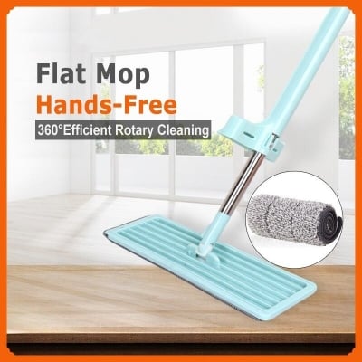 Picture of CleanPro 360° Rotating Flat Floor Mop Hands-Free Self-Cleaning Microfiber Mop for Home Cleaning - Multicolor