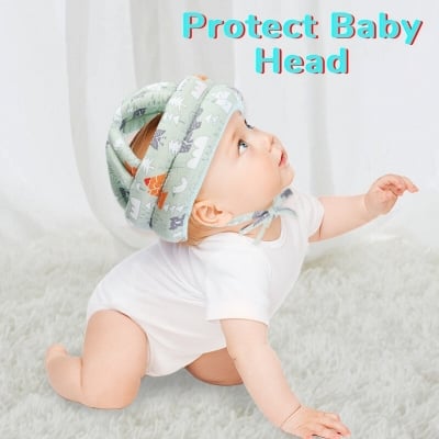 Picture of Baby Safety Helmet Adjustable Anti-Collision Head Guard Cap for Infant Toddlers - Multicolor