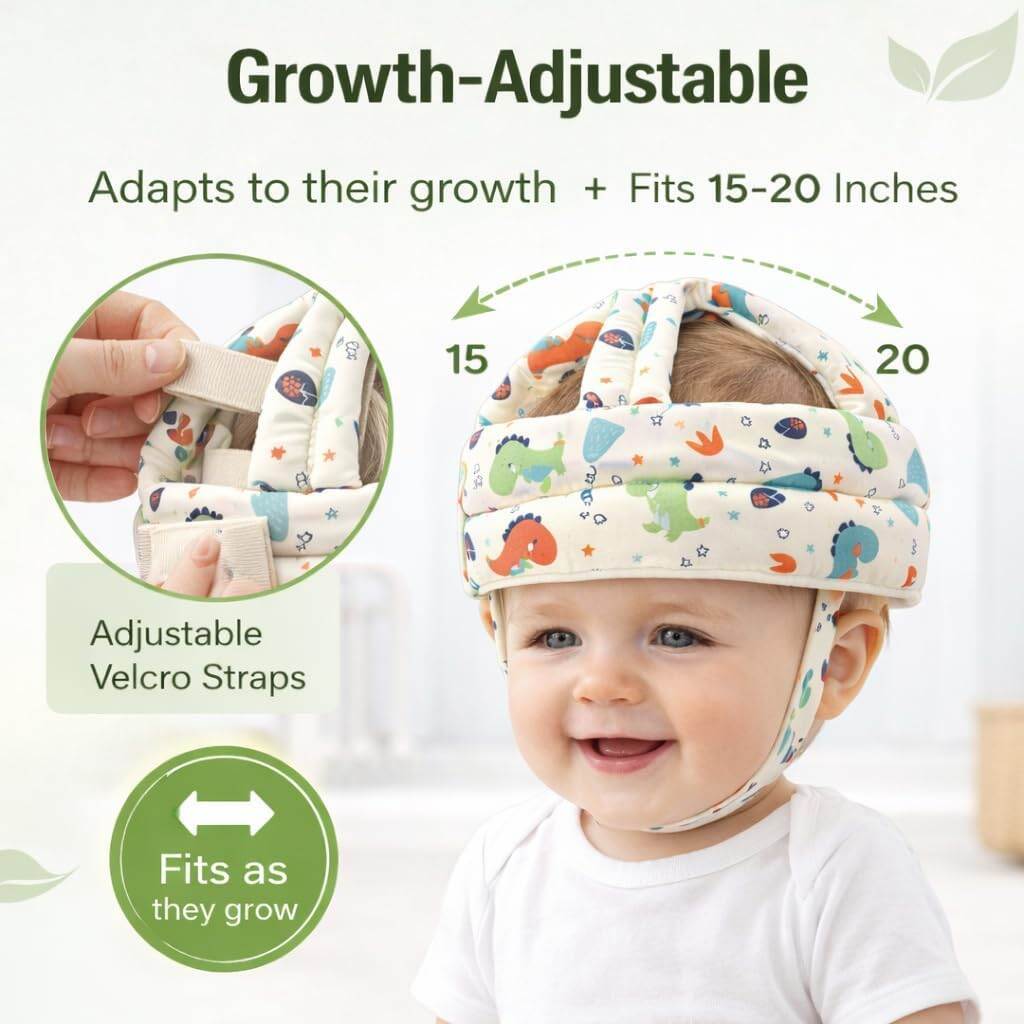 Picture of Baby Safety Helmet Adjustable Anti-Collision Head Guard Cap for Infant Toddlers - Multicolor