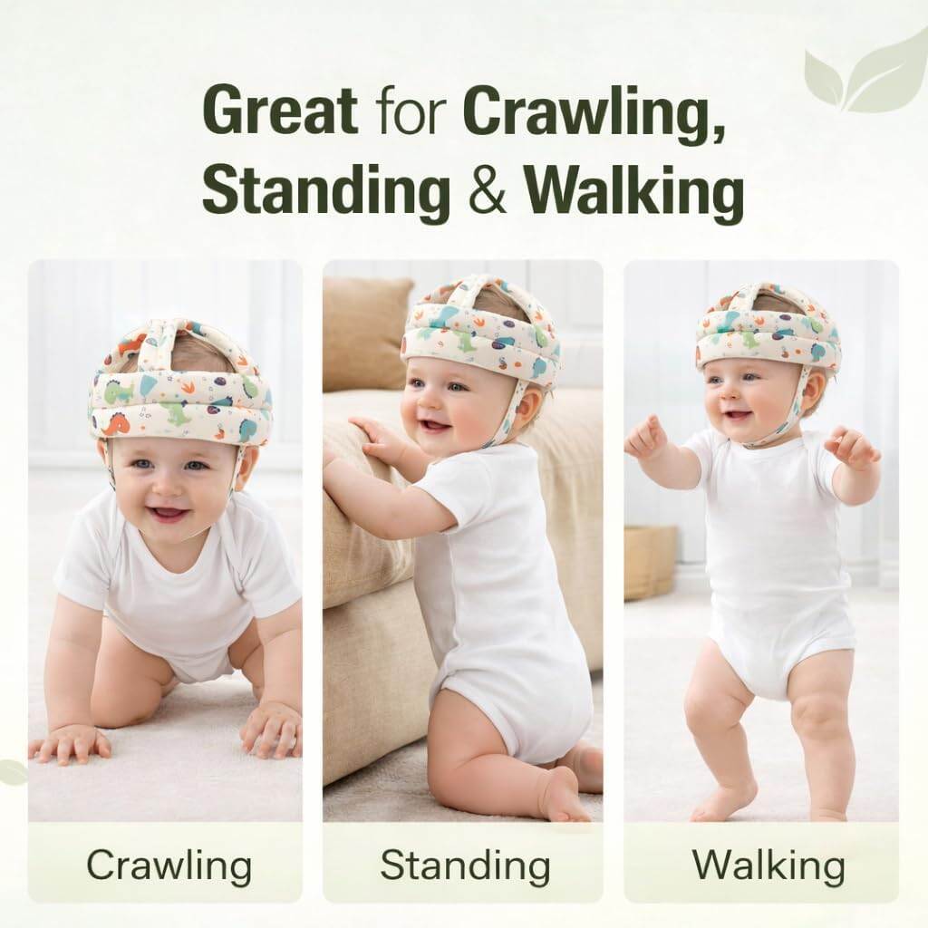 Picture of Baby Safety Helmet Adjustable Anti-Collision Head Guard Cap for Infant Toddlers - Multicolor