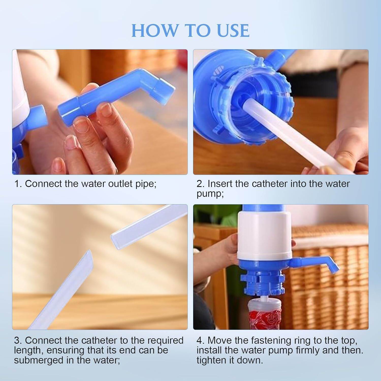 Picture of AquaPress Portable Hand Press Water Pump Dispenser for 20L Drinking Water Bottle Jug
