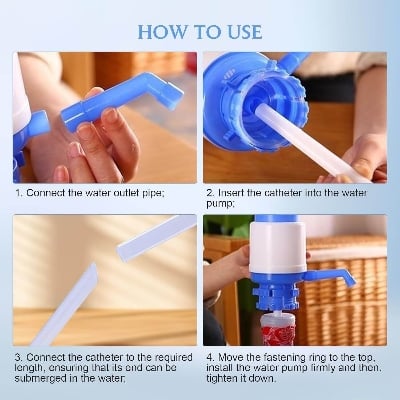 Picture of AquaPress Portable Hand Press Water Pump Dispenser for 20L Drinking Water Bottle Jug