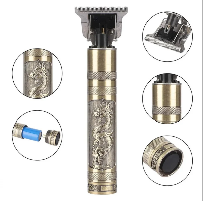 Picture of Dragon T9 Premium Hair Cutting Trimmer Gold Dragon Engraved Professional Grooming Machine