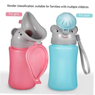 Picture of Portable Elephant Kids Urinal Bottle Reusable Leakproof Travel Toilet Potty