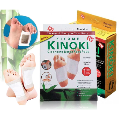 Picture of KINOKI Herbal Detox Foot Pads Overnight Foot Cleansing Patch with Natural Ingredients 10 Pads - Multicolor