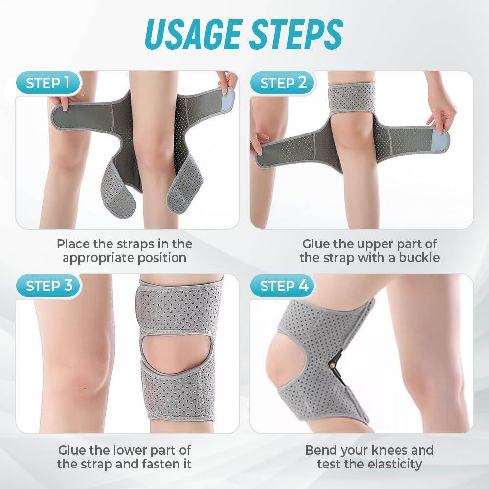 Picture of Knee Booster Advanced Rebound Spring Knee Assist Device with Adjustable Joint Support & Patella Protection - Multicolor ( free size)