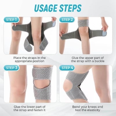 Picture of Knee Booster Advanced Rebound Spring Knee Assist Device with Adjustable Joint Support & Patella Protection - Multicolor ( free size)