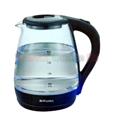 Picture of Miyako Electric Glass Body Automatic Kettle 1.8 Liter, MJK-180 GLS, 1500 Watt - Clear