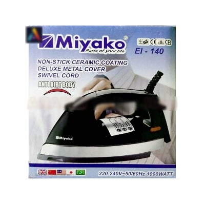 Picture of Miyako Heavy Weight Automatic Electric dry Iron | Miyako Automatic Electric dry Iron Model : EI-140 - Black