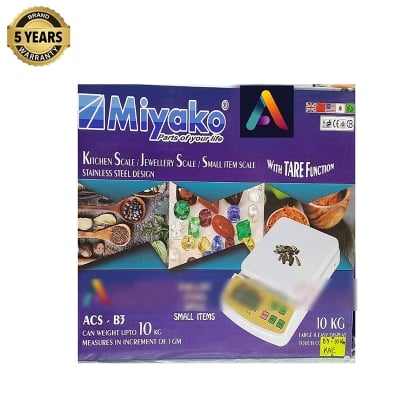 Picture of Miyako Kitchen Scale /Jewelry Scale/Small Item Scale Touch Control 10 Kg ACS-B3 - White