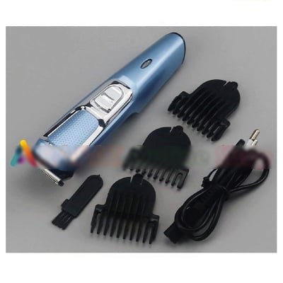 Picture of Geemy GM-6077 Cordless Hair Clipper and Beard Trimmer for Men - Light blue