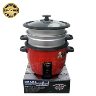 Picture of Miyako 1.2 LTR Double Pot Rice Cooker MRC-512YLD - Red
