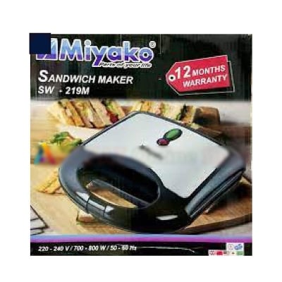 Picture of Miyako Sandwich Maker Model : SW-219M / Miyako Electric Sandwich Maker - Black & Silver