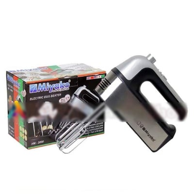 Picture of Miyako Electric Egg Beater and Hand Mixer HM-2000 - Black & Silver