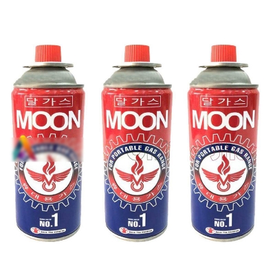 Picture of 3 Pcs Moon Butane Gas Can for portable burner / Portable Gas Stove - Blue & Red