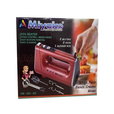 Picture of Miyako Electric Egg Beater and Hand Blender | Model : HM-902KD | Color : Red & Silver