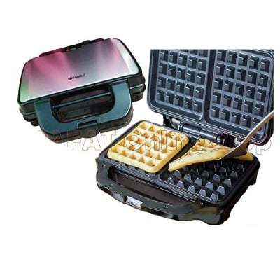 Picture of Miyako Double Waffle Maker WF-296 - Black & Silver