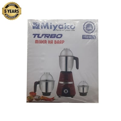 Picture of Miyako 3 in 1 Blender & Mixer Grinder | JET/TURBO | 1100 Watt | Made in India