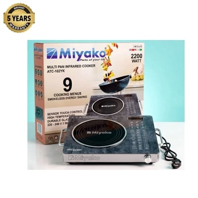 Picture of Miyako Infrared Cooker Smokeless and Energy Savings Models: DP-999 Capacity: 2000 Watt - Must Have - Black & Silver
